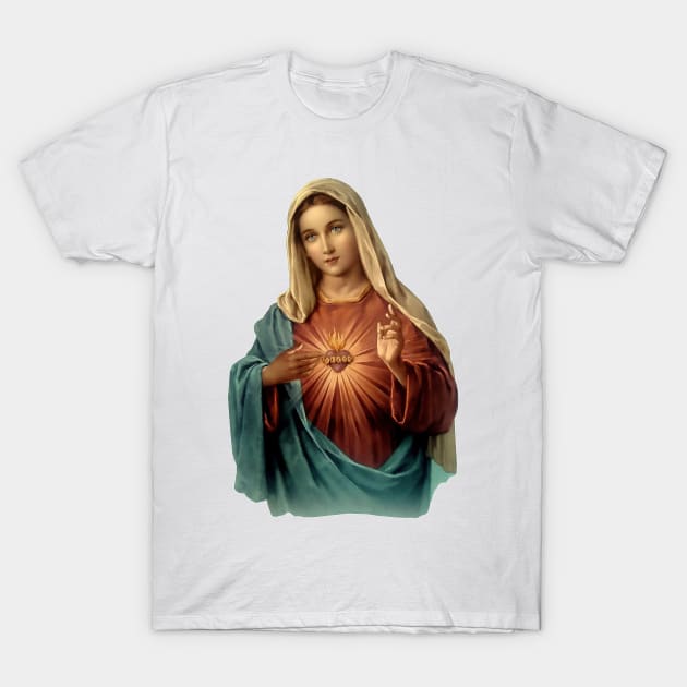 Sacred Heart of Mary T-Shirt by Marccelus